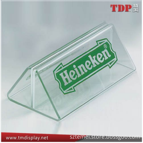 design table top tent card holders Wholesales Triangle Clear Acrylic Plastic Menu Holder Stand Tent, Acrylic Logo Table Tent